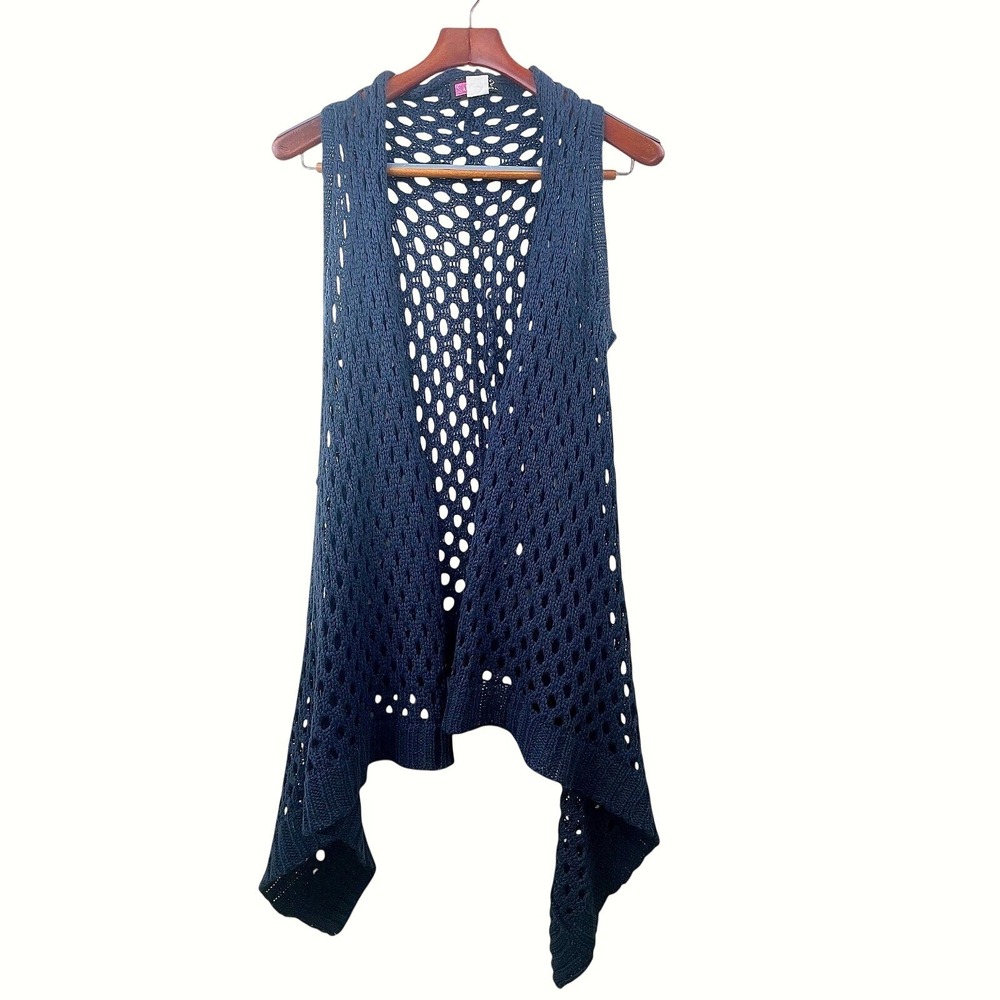 Vtg Y2K Kimono Sz L Crochet Whimsigoth Fairy Grunge Festival Boho‎ Open Knit